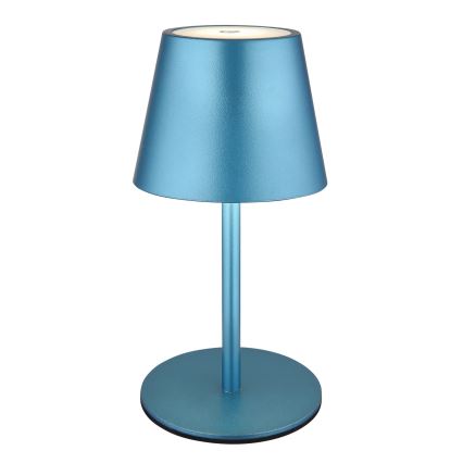 Globo - LED-dimmbare, per Touch steuerbare, wiederaufladbare Außen-Tischlampe 3-in-1 LED/3W/5V 3000/4000/5000K IP54 1800 mAh blau