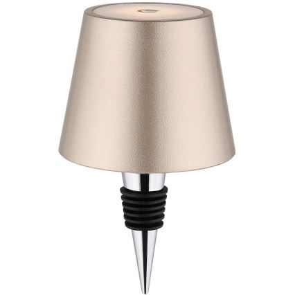 Globo - Dimmbare, berührungsgesteuerte, wiederaufladbare Outdoor-Tischleuchte 3-in-1 LED/3W/5V 3000/4000/5000K IP54 1800 mAh Messing