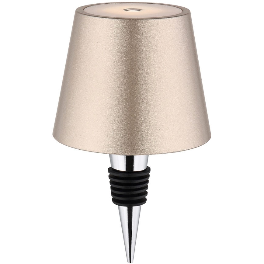 Globo - Dimmbare, berührungsgesteuerte, wiederaufladbare Outdoor-Tischleuchte 3-in-1 LED/3W/5V 3000/4000/5000K IP54 1800 mAh Messing