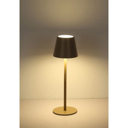 Globo - 3-in-1 wiederaufladbare LED-Tischlampe für den Außenbereich, dimmbar, mit Touch-Bedienung, LED/3W/5V, 3000/4000/5000K, IP54, 1800 mAh