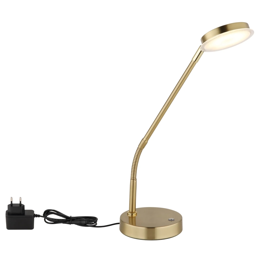 Globo - dimmbare Touch-LED-Tischlampe LED/6,5W/230V 2700/3350/4000K Messing