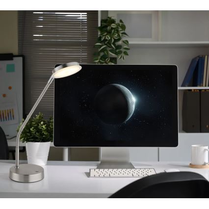 Globo - dimmbare LED-Tischlampe mit Touchfunktion LED/6,5W/230V 2700/3350/4000K mattchrom