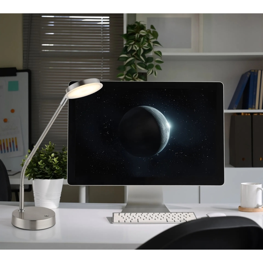 Globo - dimmbare LED-Tischlampe mit Touchfunktion LED/6,5W/230V 2700/3350/4000K mattchrom
