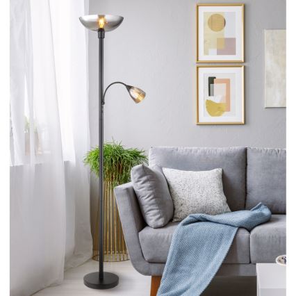 Globo - Stehleuchte 1xE27/60W/230V + 1xE14/40W