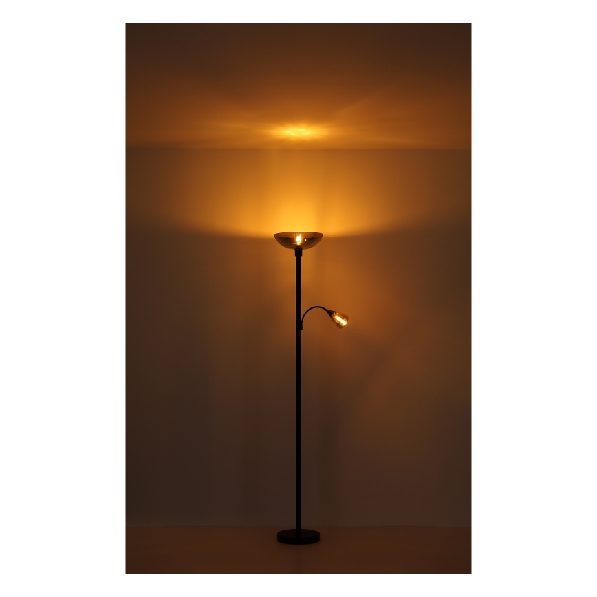 Globo - Stehleuchte 1xE27/60W/230V + 1xE14/40W