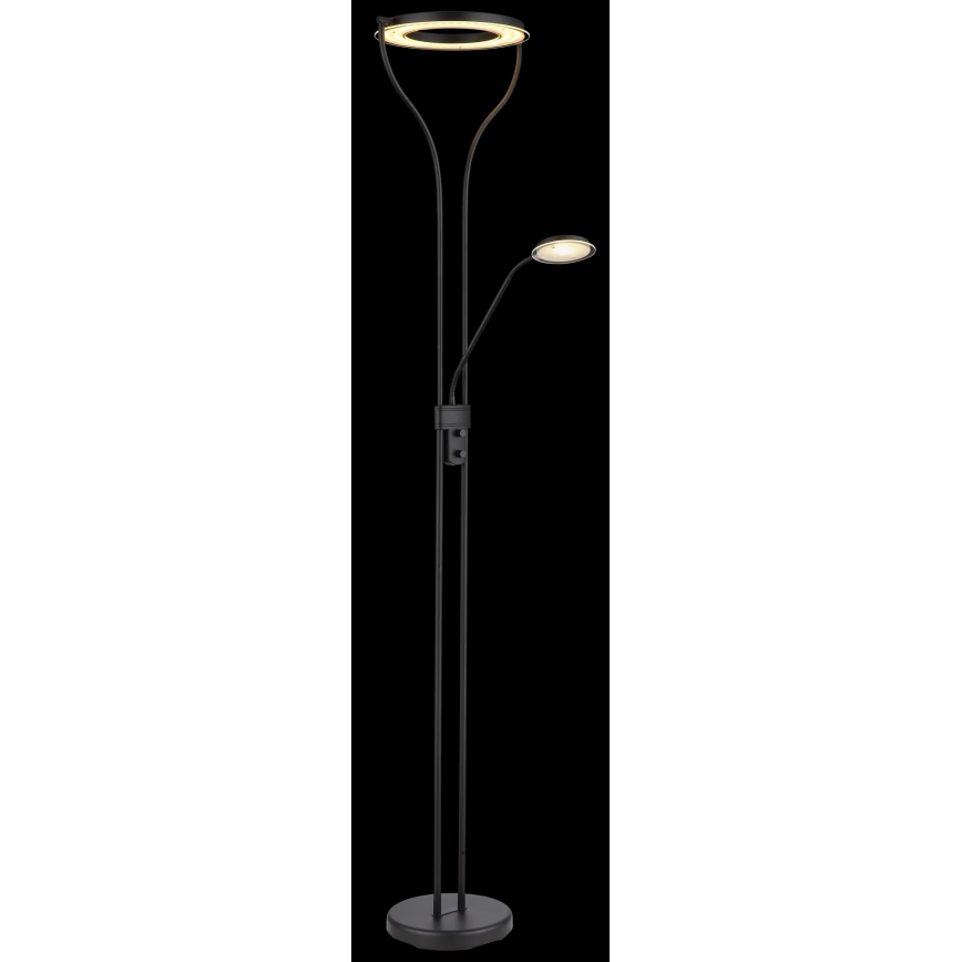 Globo - dimmbare LED-Stehleuchte LED/20W/230V + LED/4W 3000K schwarz