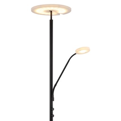Globo - dimmbare LED-Stehleuchte LED/28W/230V + LED/5W 3000K schwarz