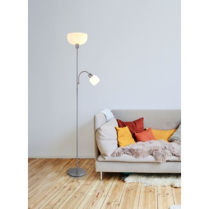 Globo - Stehleuchte 1xE27/40W/230V + 1xE14/25W