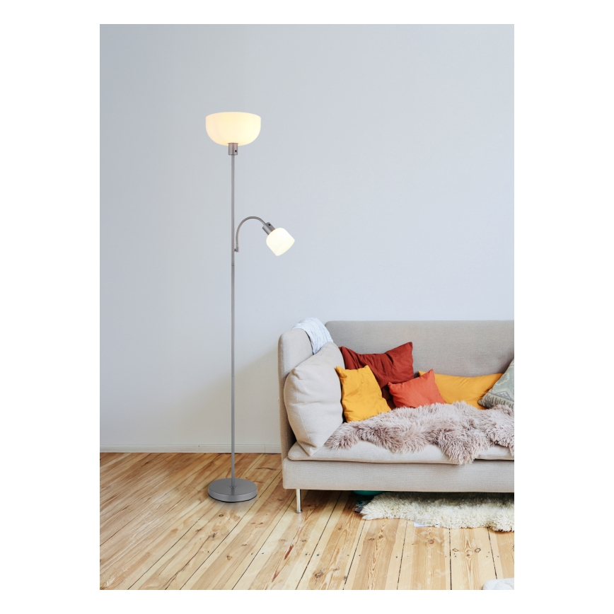 Globo - Stehleuchte 1xE27/40W/230V + 1xE14/25W