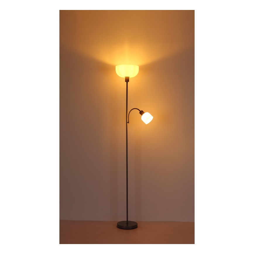 Globo - Stehleuchte 1xE27/40W/230V + 1xE14/25W