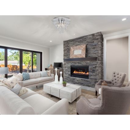 Globo - Deckenleuchte 3xE14/40W/230V d 38 cm glänzendes Chrom