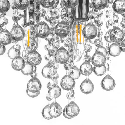 Globo - Deckenleuchte 3xE14/40W/230V d 38 cm glänzendes Chrom