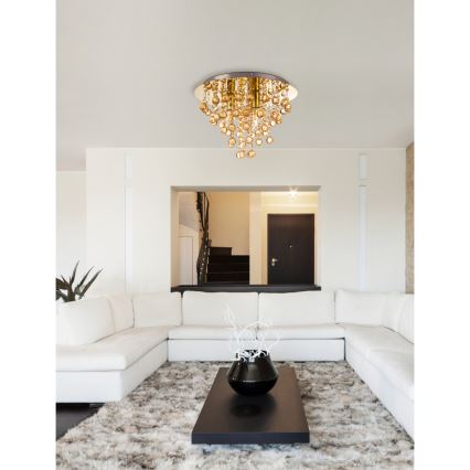 Globo - Deckenleuchte 3xE14/40W/230V d 38 cm golden