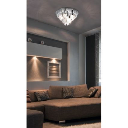 Globo - Deckenleuchte 5xE14/40W/230V d 46 cm glänzendes Chrom