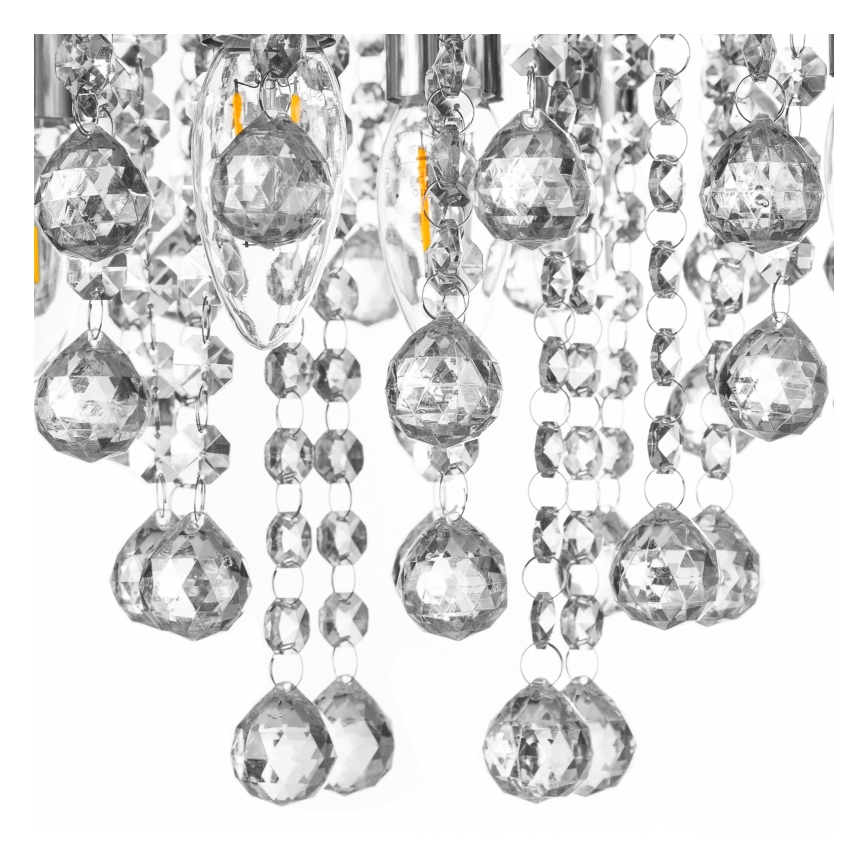 Globo - Deckenleuchte 5xE14/40W/230V d 46 cm glänzendes Chrom