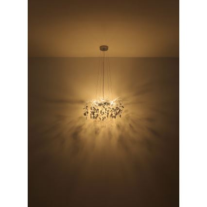 Globo - Kronleuchter an Aufhängung 8xG9/8W/230V d 61 cm golden