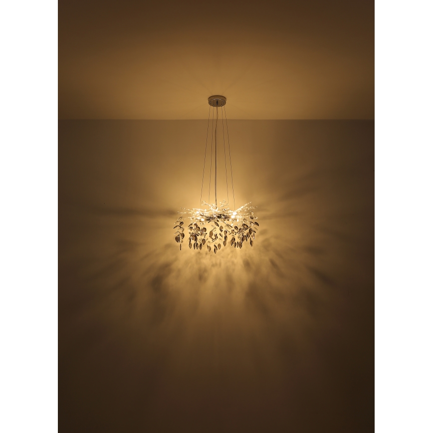Globo - Kronleuchter an Aufhängung 8xG9/8W/230V d 61 cm golden