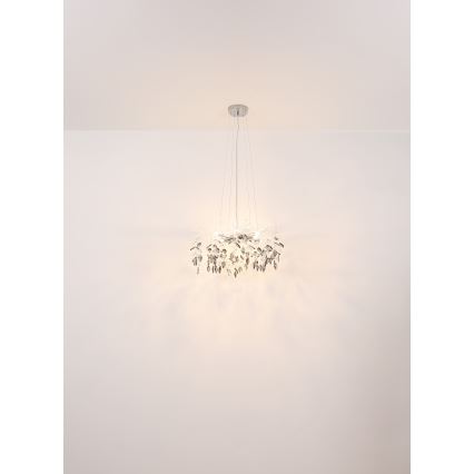 Globo - Kronleuchter an Aufhängung 8xG9/8W/230V d 61 cm golden
