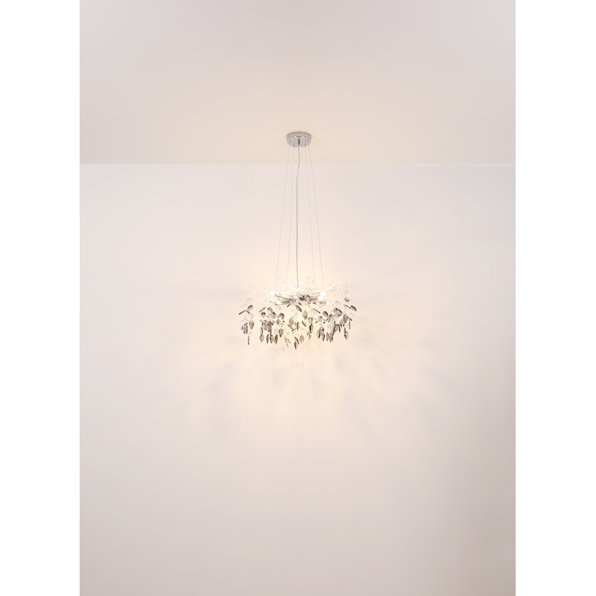 Globo - Kronleuchter an Aufhängung 8xG9/8W/230V d 61 cm golden