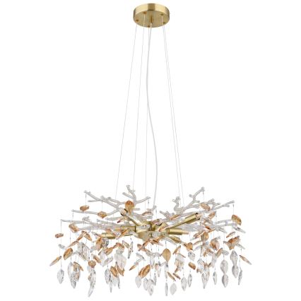 Globo - Kronleuchter an Aufhängung 8xG9/8W/230V d 61 cm golden