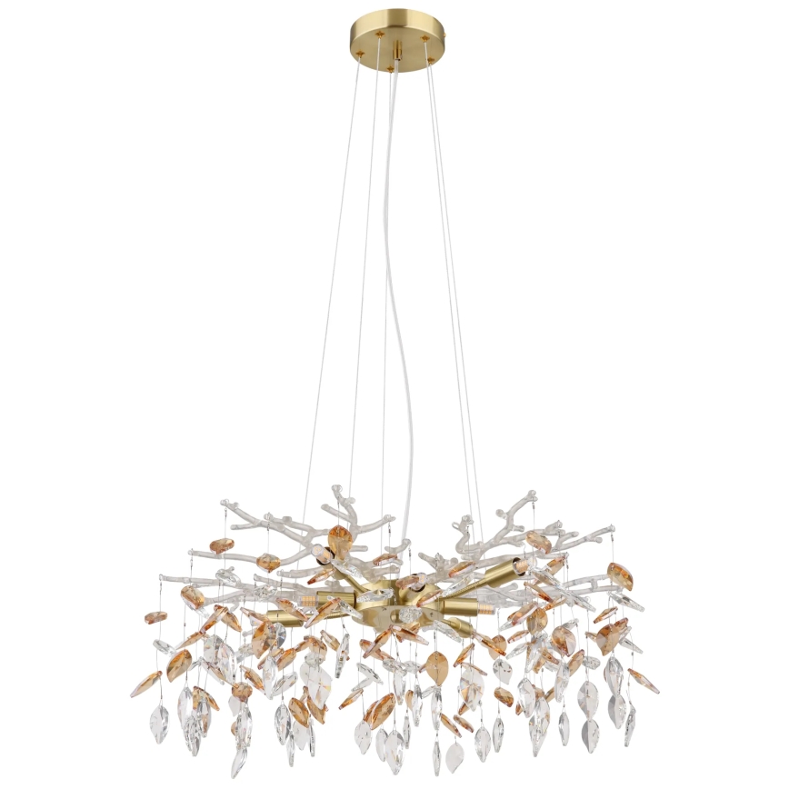 Globo - Kronleuchter an Aufhängung 8xG9/8W/230V d 61 cm golden