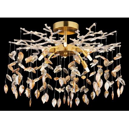 Globo - Deckenleuchte an Stange 8xG9/8W/230V, goldfarben