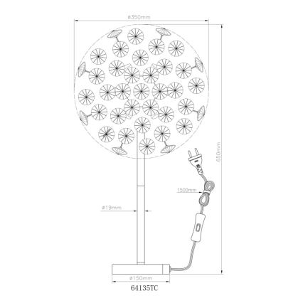 Globo - LED-Tischleuchte 8xG9/3,5W/230V glänzendes Chrom