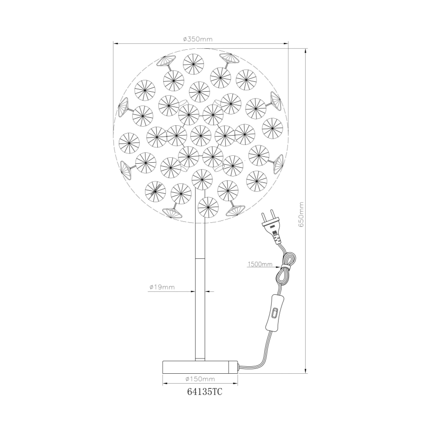 Globo - LED-Tischleuchte 8xG9/3,5W/230V glänzendes Chrom