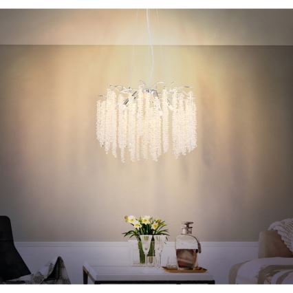 Globo - LED-Pendelleuchte an Drahtseil 6xG9/8W/230V