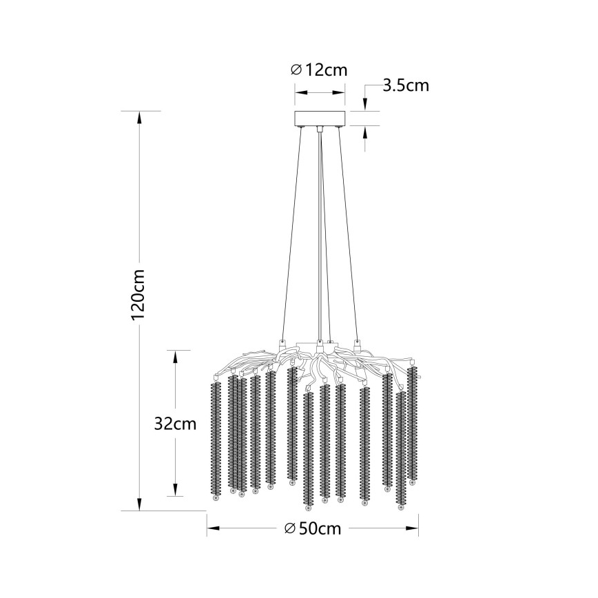 Globo - LED-Pendelleuchte an Drahtseil 6xG9/8W/230V