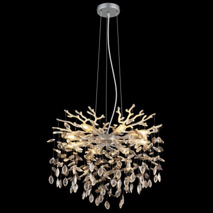 Globo - Hängeleuchte an Kabel 8xE14/40W/230V silber