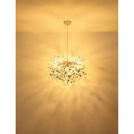 Globo - Hängeleuchte an Kabel 8xE14/40W/230V silber