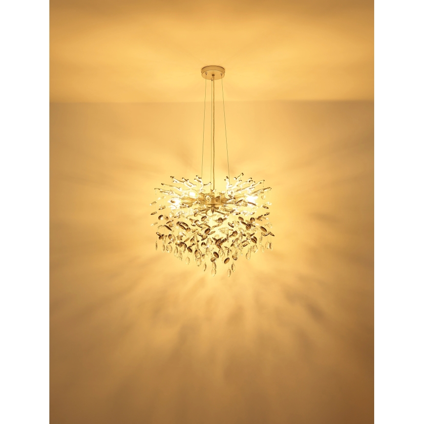 Globo - Pendelleuchte an Kabel 10xE14/40W/230V silber