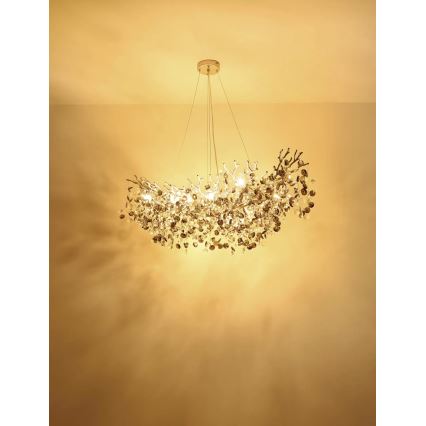 Globo - Kronleuchter an Kabel, 10xE14/40W/230V, silber