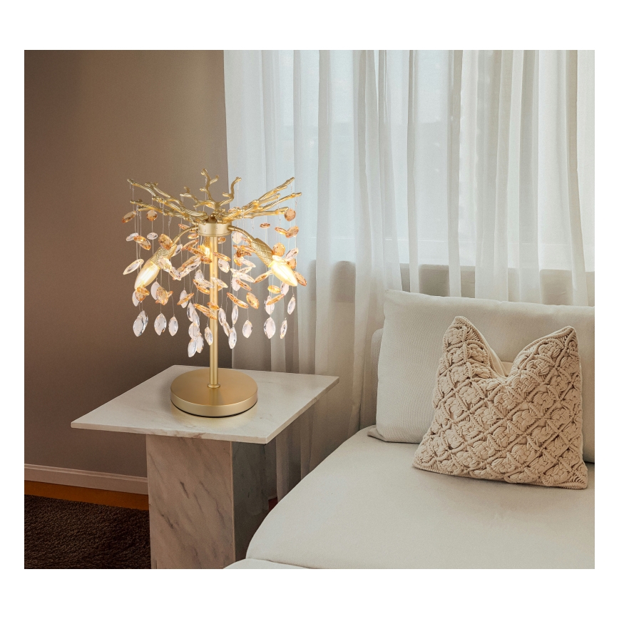 Globo - Tischlampe 3xE14/40W/230V goldfarben