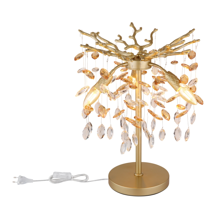 Globo - Tischlampe 3xE14/40W/230V goldfarben