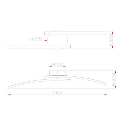 Globo - LED-Aufbauleuchte 2xLED/6W/230V 3000/4000/6000K