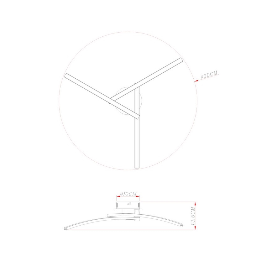Globo - LED-Aufbauleuchte 3xLED/6W/230V