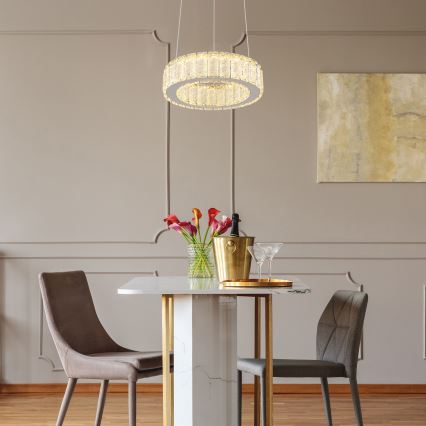 Globo - LED dimmbarer Kronleuchter an Kabel LED/30W/230V 2700-6000K Ø 30 cm + Fernbedienung