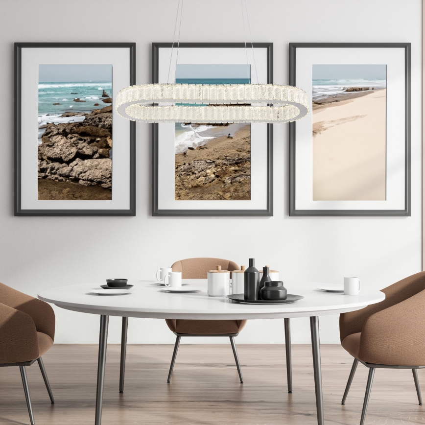 Globo - LED dimmbare Hängeleuchte an Seil LED/58W/230V 2700-6000K + Fernbedienung