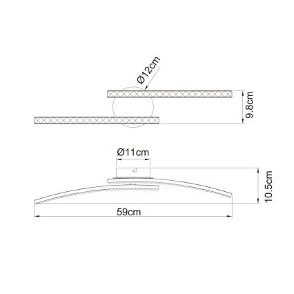 Globo - LED-Badezimmer-Aufbaukronleuchter 2xLED/6W/230V IP44