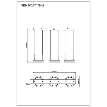 Globo - LED-Pendelleuchte an Kabel LED/40W/230V 3000/4000/6000K