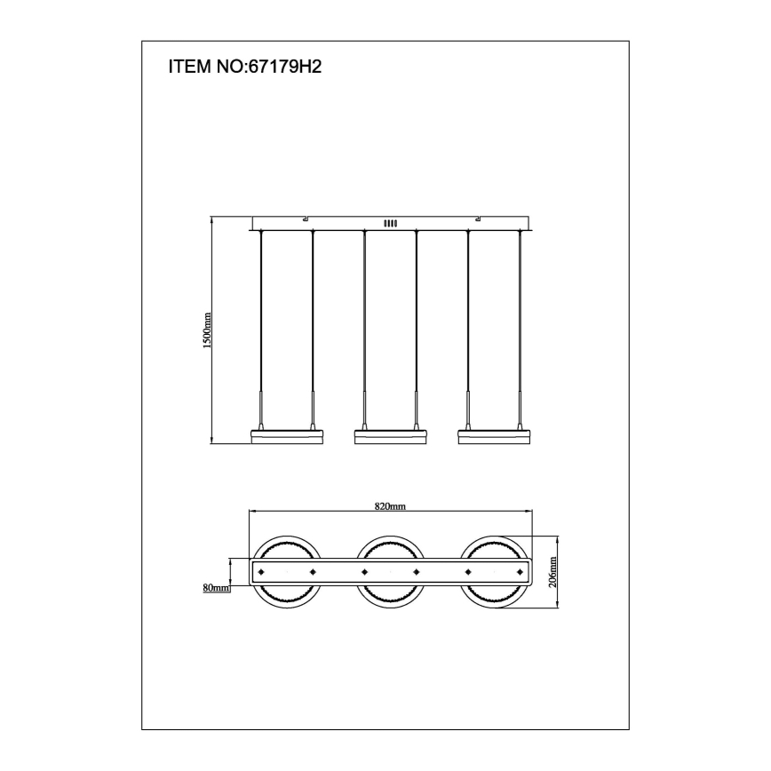 Globo - LED-Pendelleuchte an Kabel LED/40W/230V 3000/4000/6000K
