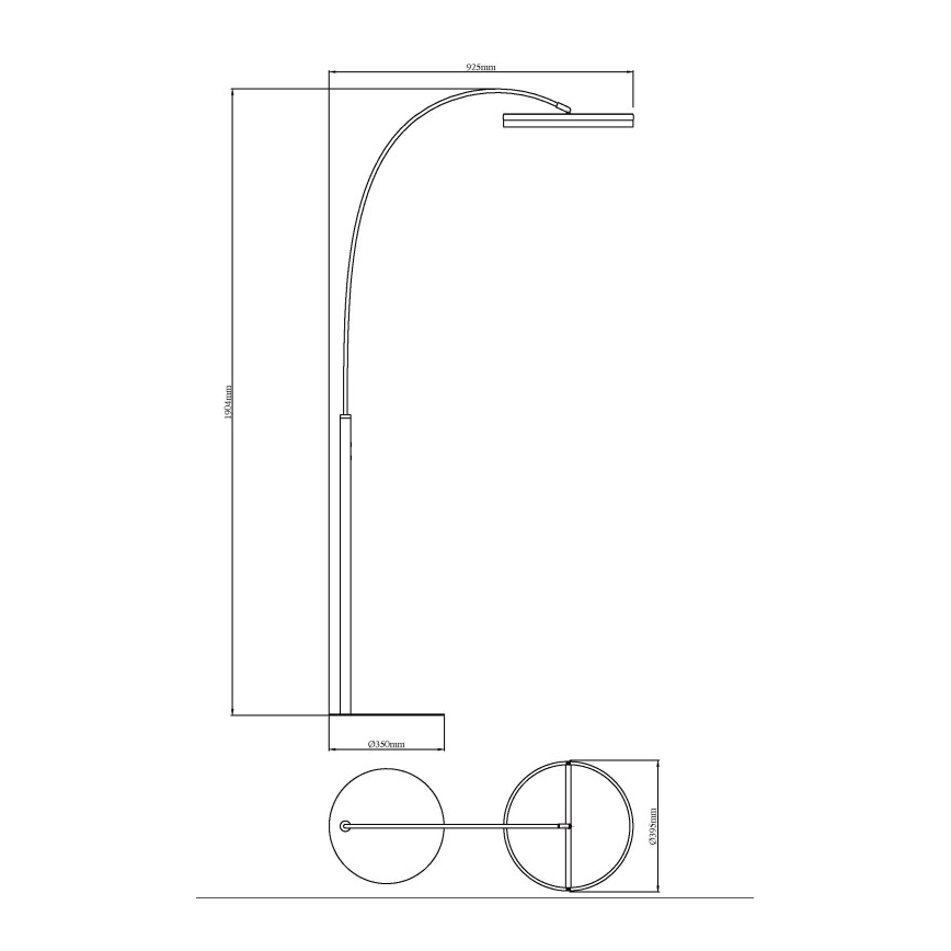 Globo - LED-dimmbare Touch-Stehlampe LED/24W/230V 3000/4000/6000K