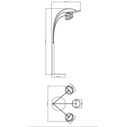 Globo - LED dimmbare Touch-Stehlampe LED/48W/230V 3000-6000K