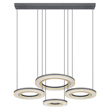 Globo - Dimmbare LED-Hängeleuchte LED/80W/230V 2700-6000K schwarz + Fernbedienung