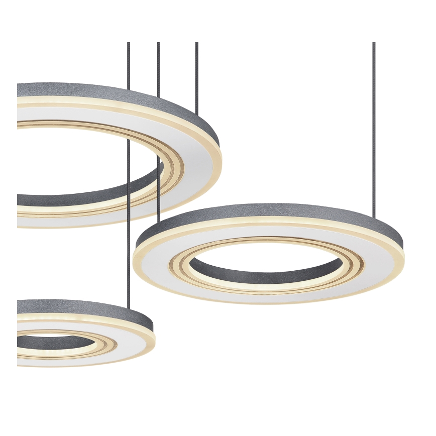 Globo - Dimmbare LED-Hängeleuchte LED/80W/230V 2700-6000K schwarz + Fernbedienung