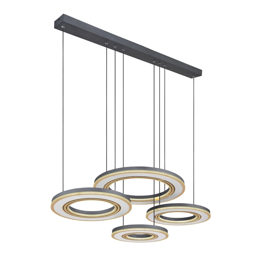 Globo - Dimmbare LED-Hängeleuchte LED/80W/230V 2700-6000K schwarz + Fernbedienung