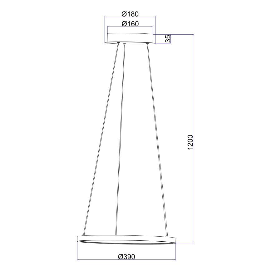 Globo - LED-Hängeleuchte an Schnur LED/19W/230V