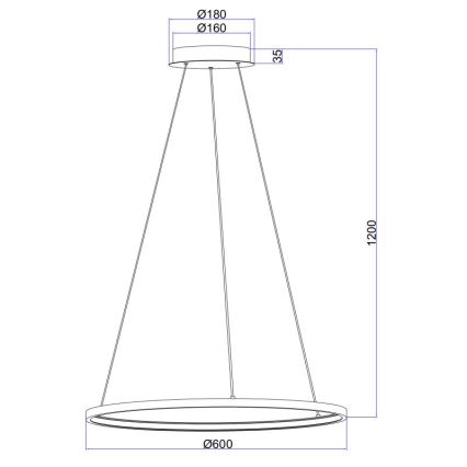 Globo - LED-Kronleuchter an Schnur LED/29W/230V